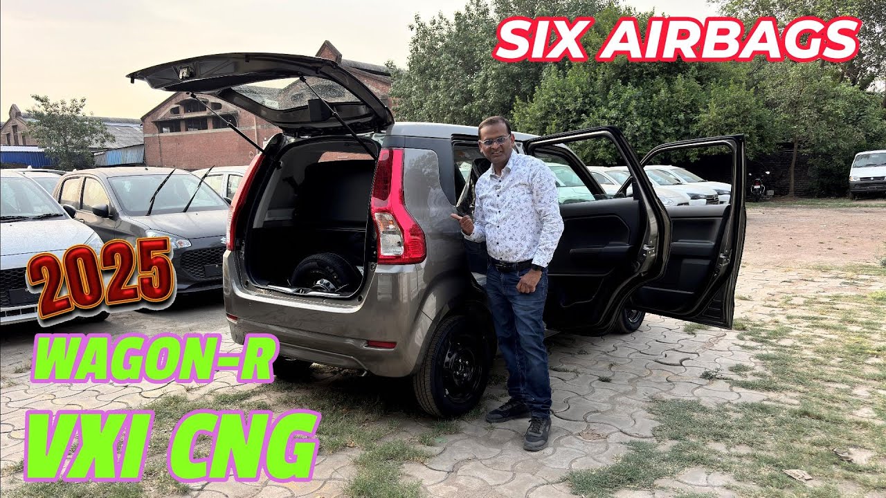 NEW UPDATED MARUTI WAGONR VXI CNG 2025 with 6 Airbags and Many New Changes !! Watch