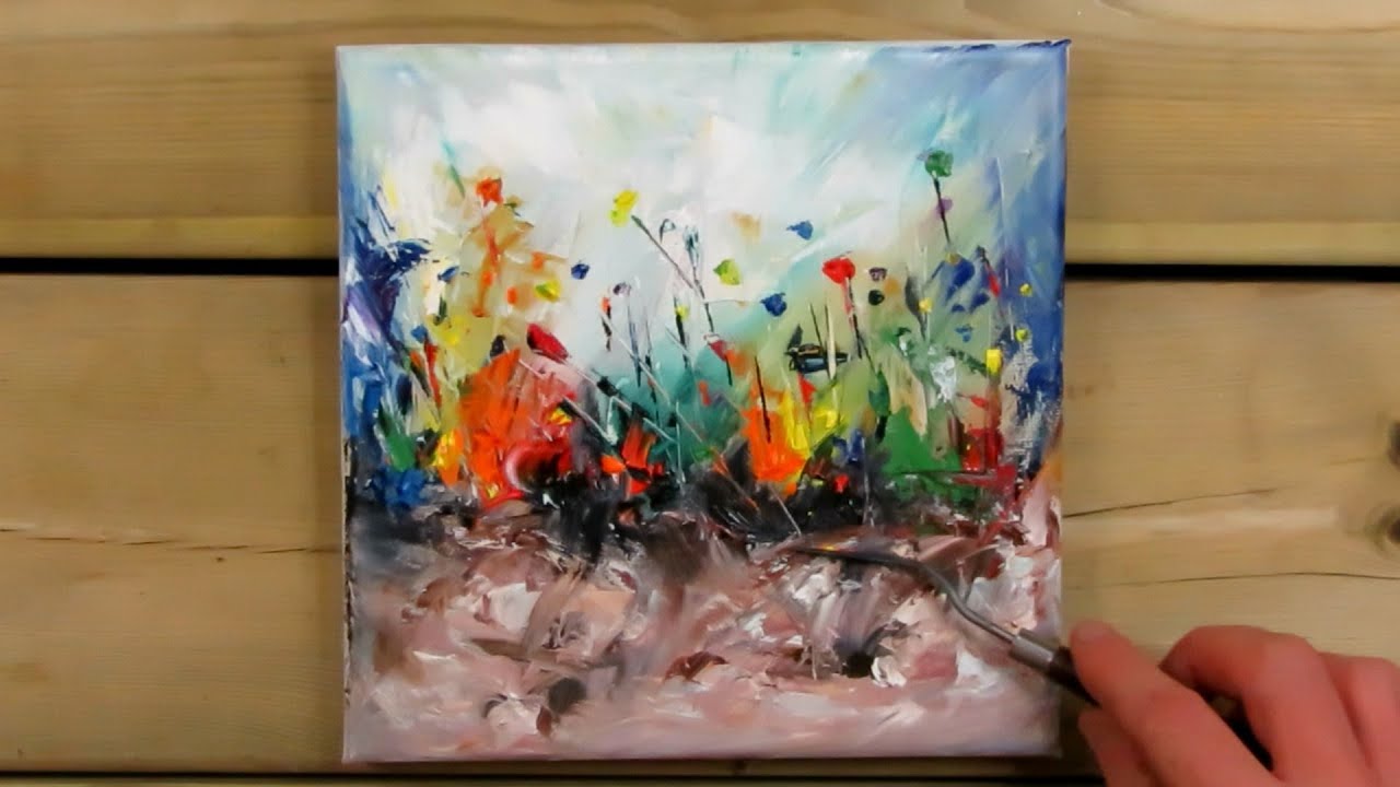 Textured Abstract Oil Painting - The beauty of nature/ #99