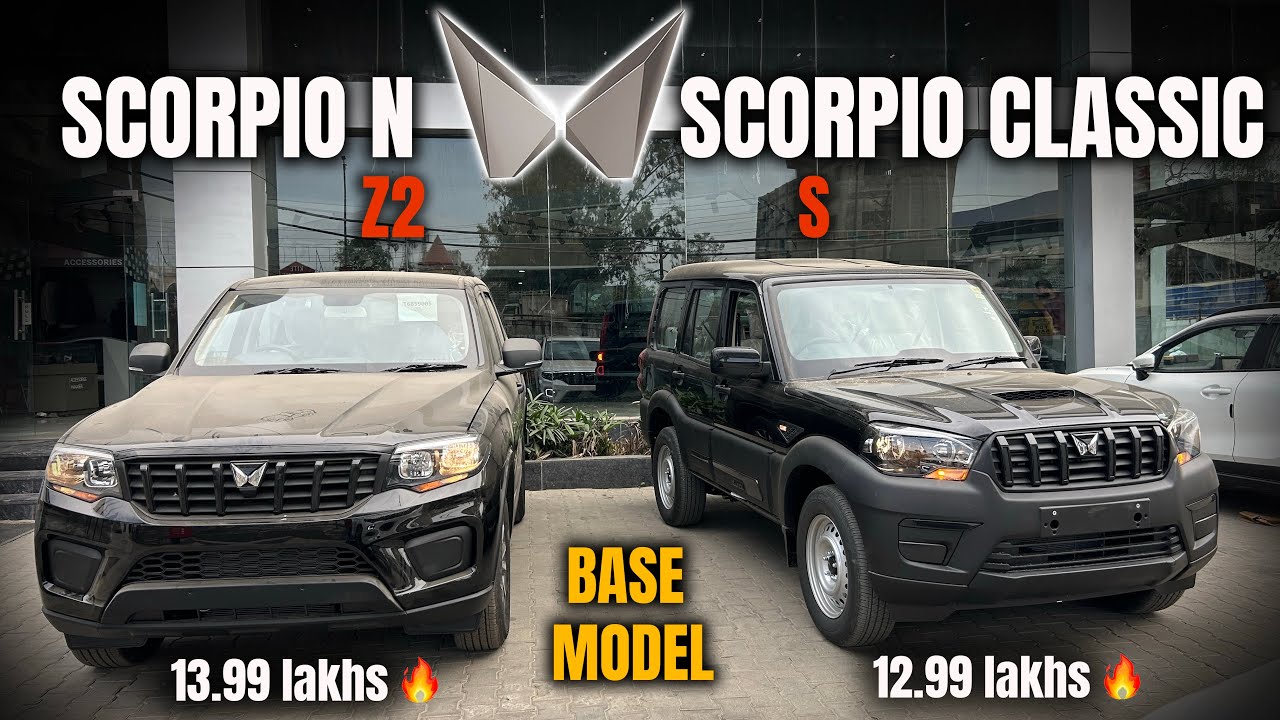Mahindra New Scorpio N Z2 2026 VS Mahindra New Scorpio Classic S 2026✅SCORPION VS CLASSIC Base Model