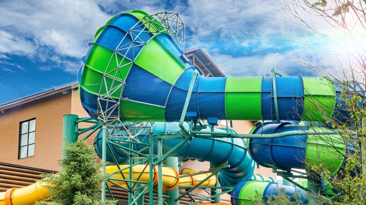 Great Wolf Lodge Poconos - Double Barrel Drop | Tantrum Funnel Waterslide Onride