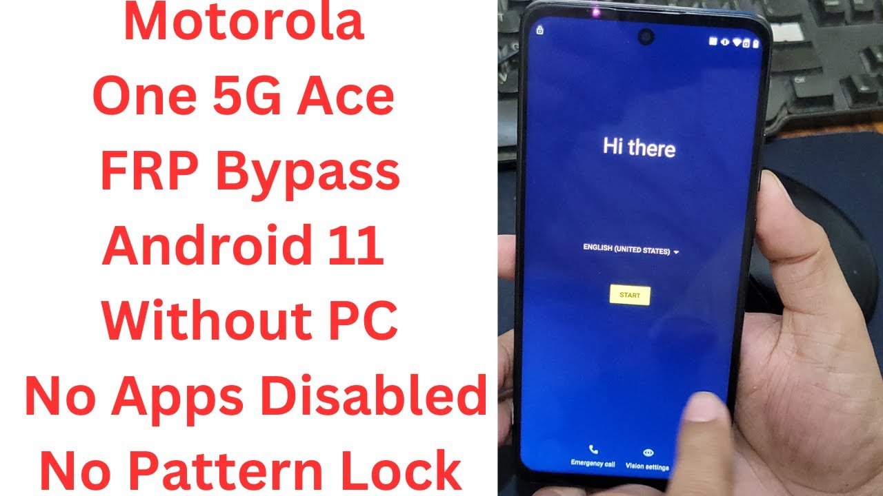 Motorola One 5G Ace FRP Bypass Android 11 Without PC | No Apps Disabled, No Pattern Lock