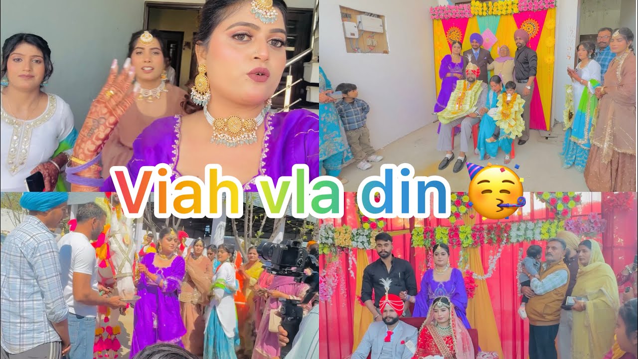 Viah vla din aa gya. 🥳🥳 || kita family nal enjoy 🥳 ghar da viah mere veere da viah 🥳 || @jas-b7z