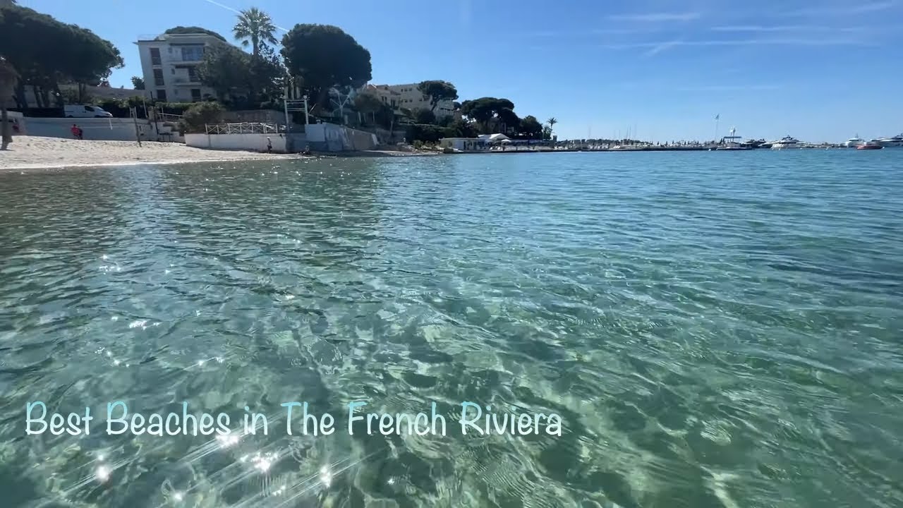 Côte D'Azur Beach Drone // Antibes Most Beautiful beaches, Clearest Water (Belles Rives & La Pinède)