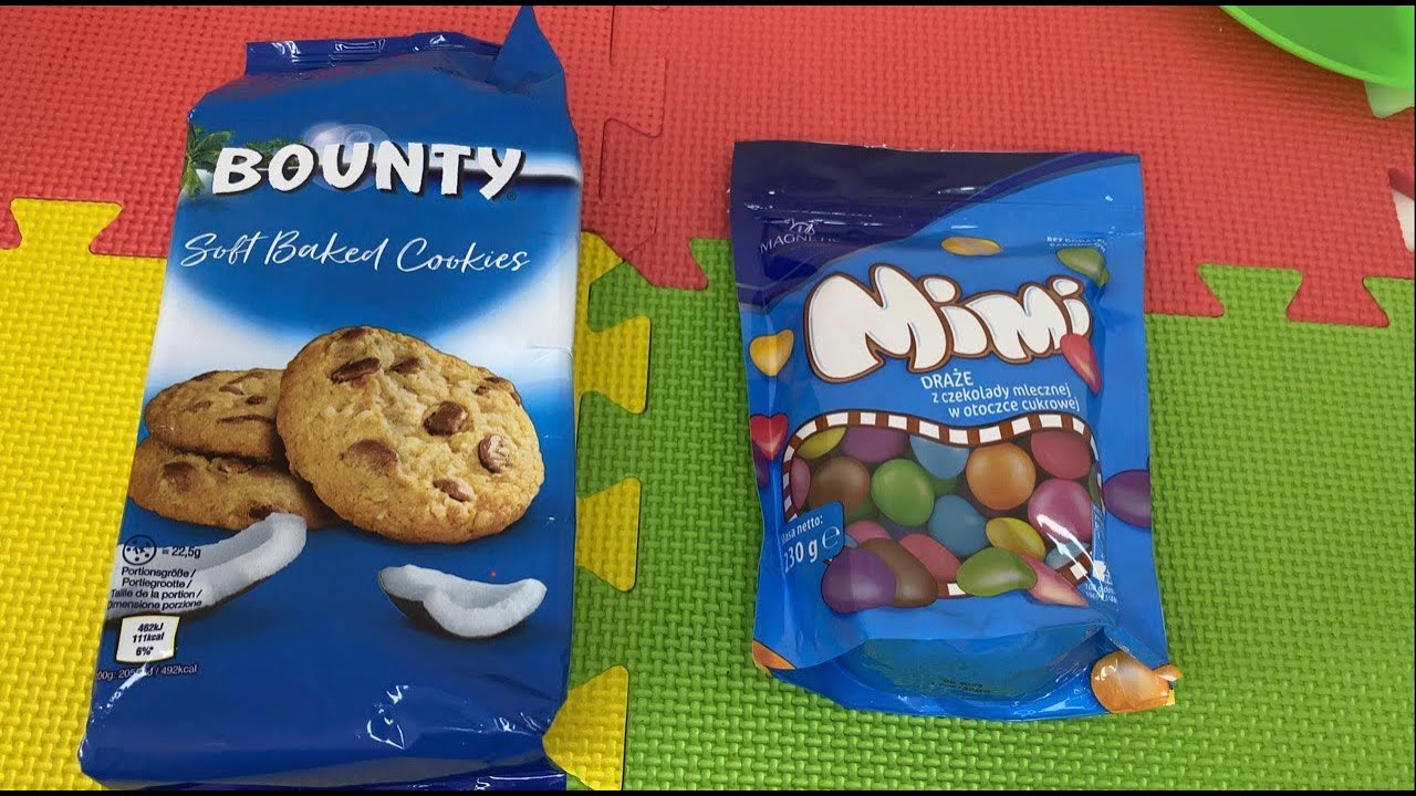 BOUNTY SOFT BAKED COOKIES with COCONUT & CHOCOLATE PIECES & Mimi dragee/ Satisfying ASMR