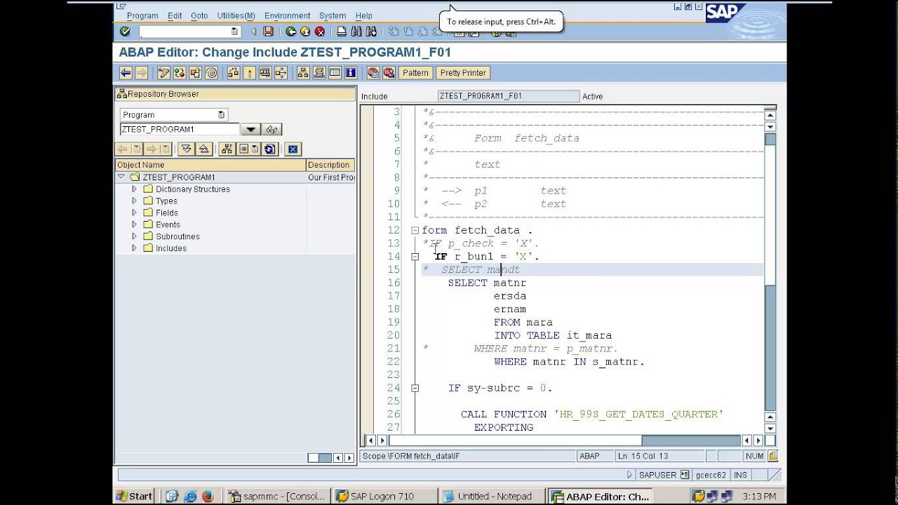 Классические отчеты в SAP и ее события — День 5