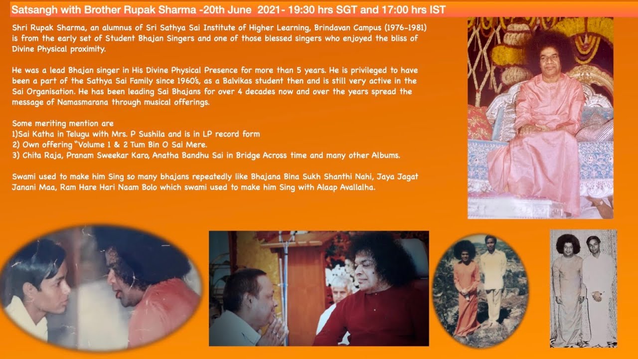 Satsangh with Brother Rupak Sharma 20-June 2021