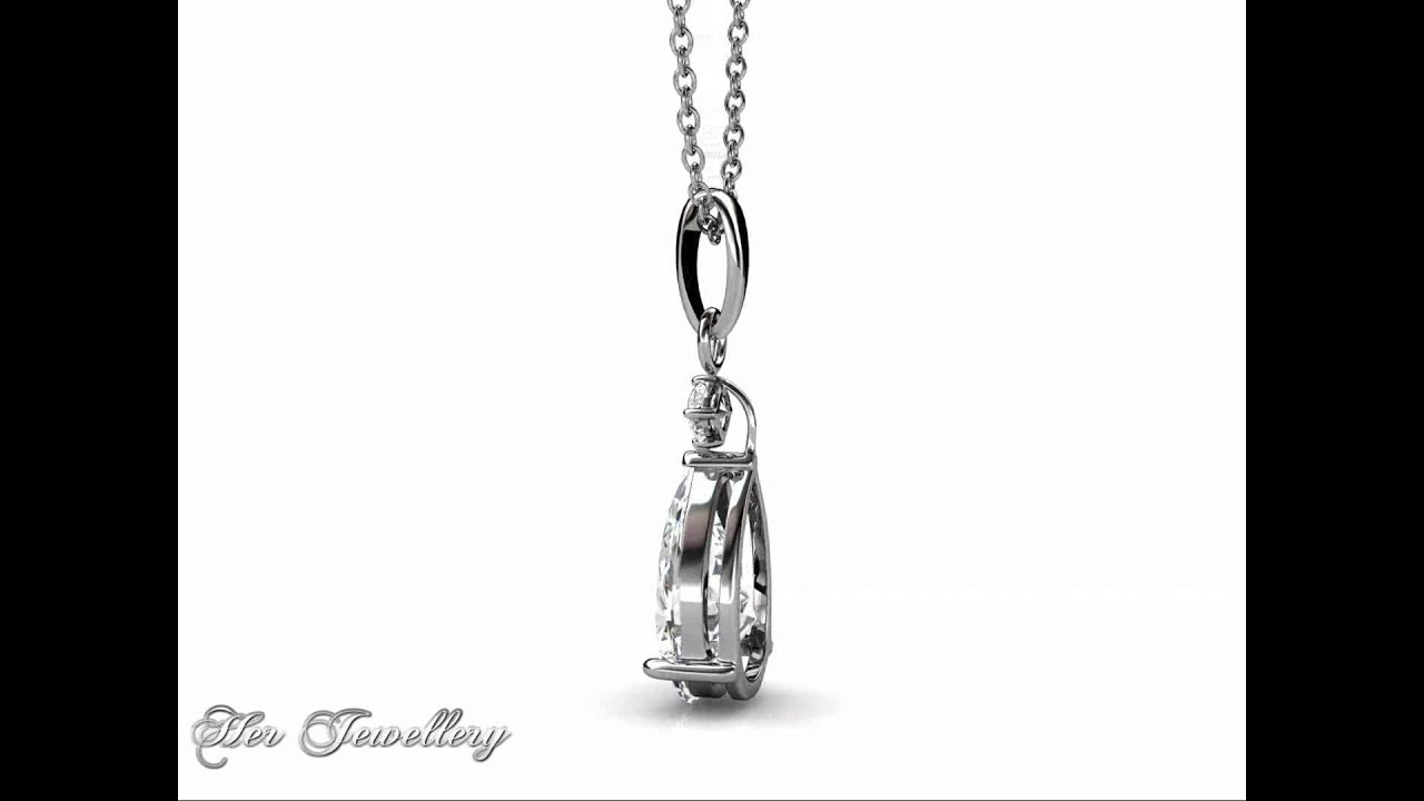 Herjewellery Princess Pendant (Made with SWAROVSKI ZIRCONIA)