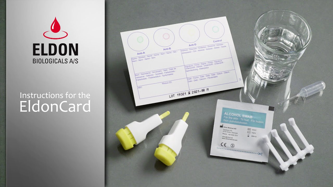 Eldoncard HOMEKIT - Blodtypetest
