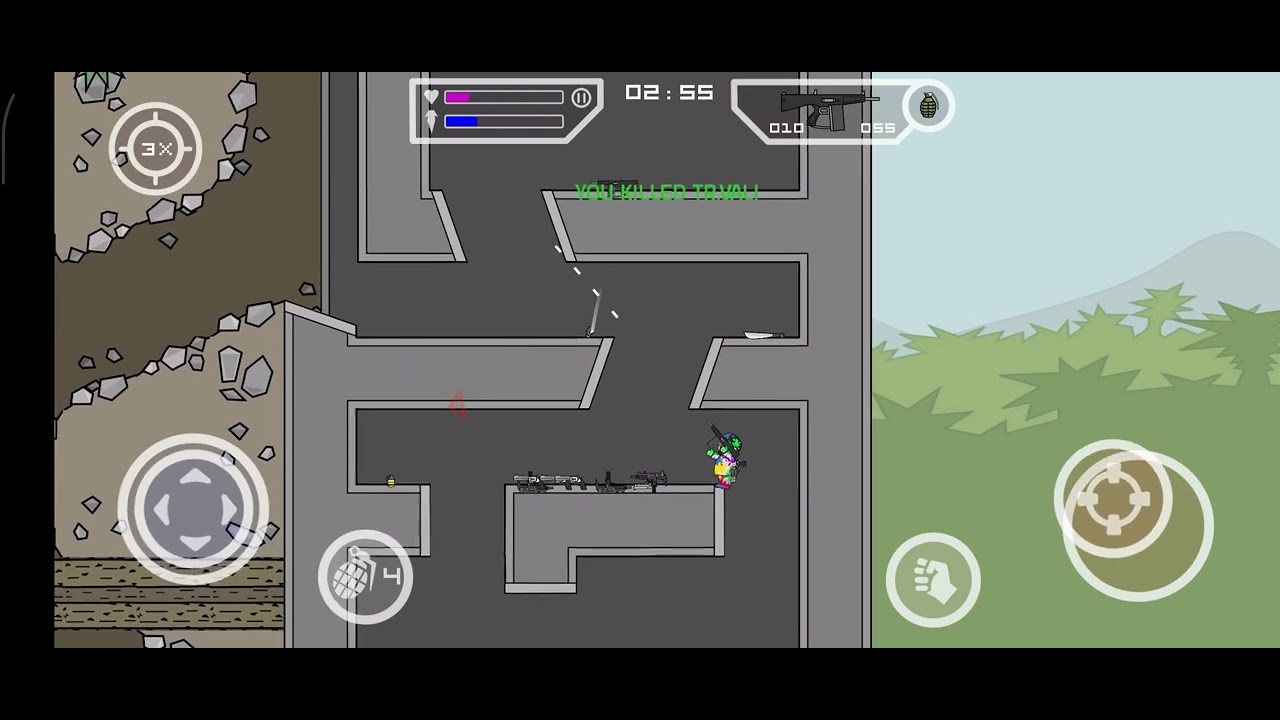 JUNKYARD (MINI MILITIA 2) SOLO VS SOLO PLAY