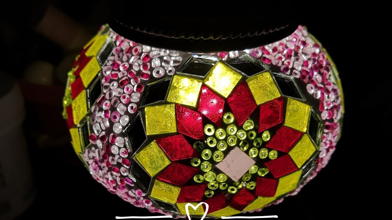 How to make handmade turkish lamp #turkishlamp#mosaic