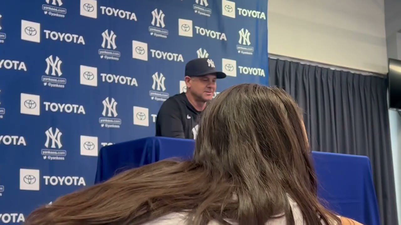 Aaron Boone's opening speech as Yankees pitchers and catchers report to spring training