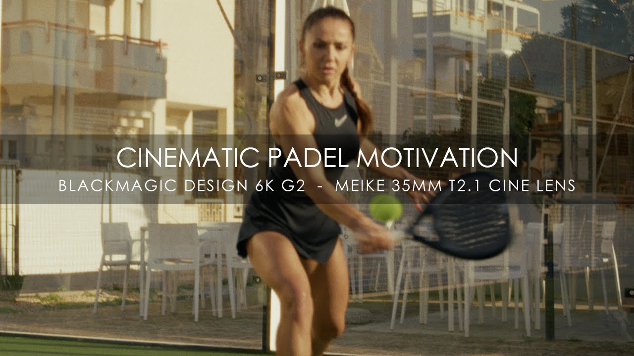 Cinematic B-Roll Padel Woman Motivation - Blackmagic 6k G2 - Meike 35mm T2.1