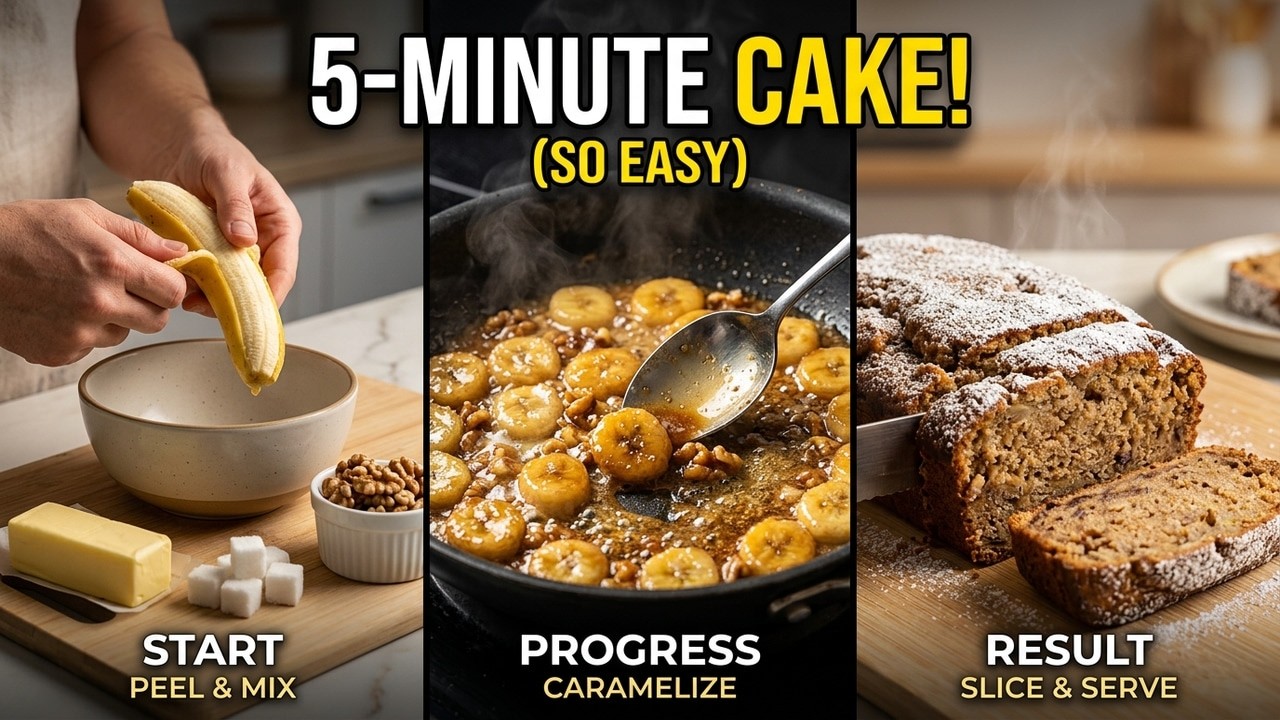 Quick 5-Minute Cake | Few Ingredients and No Stress, Soft and Fragrant!