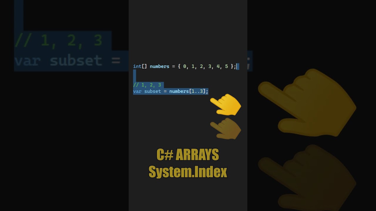 Did You Use The C# Array Index Feature? #shorts