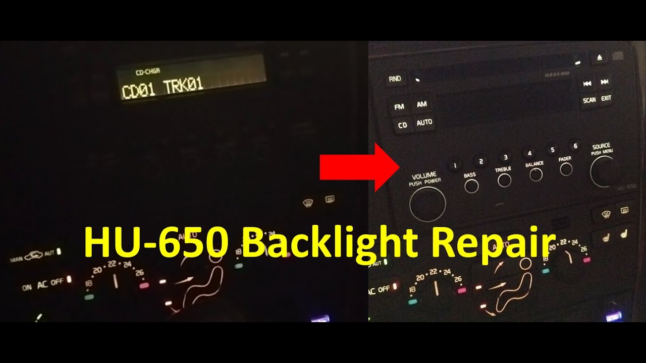 Volvo HU-650 Backlight Repair