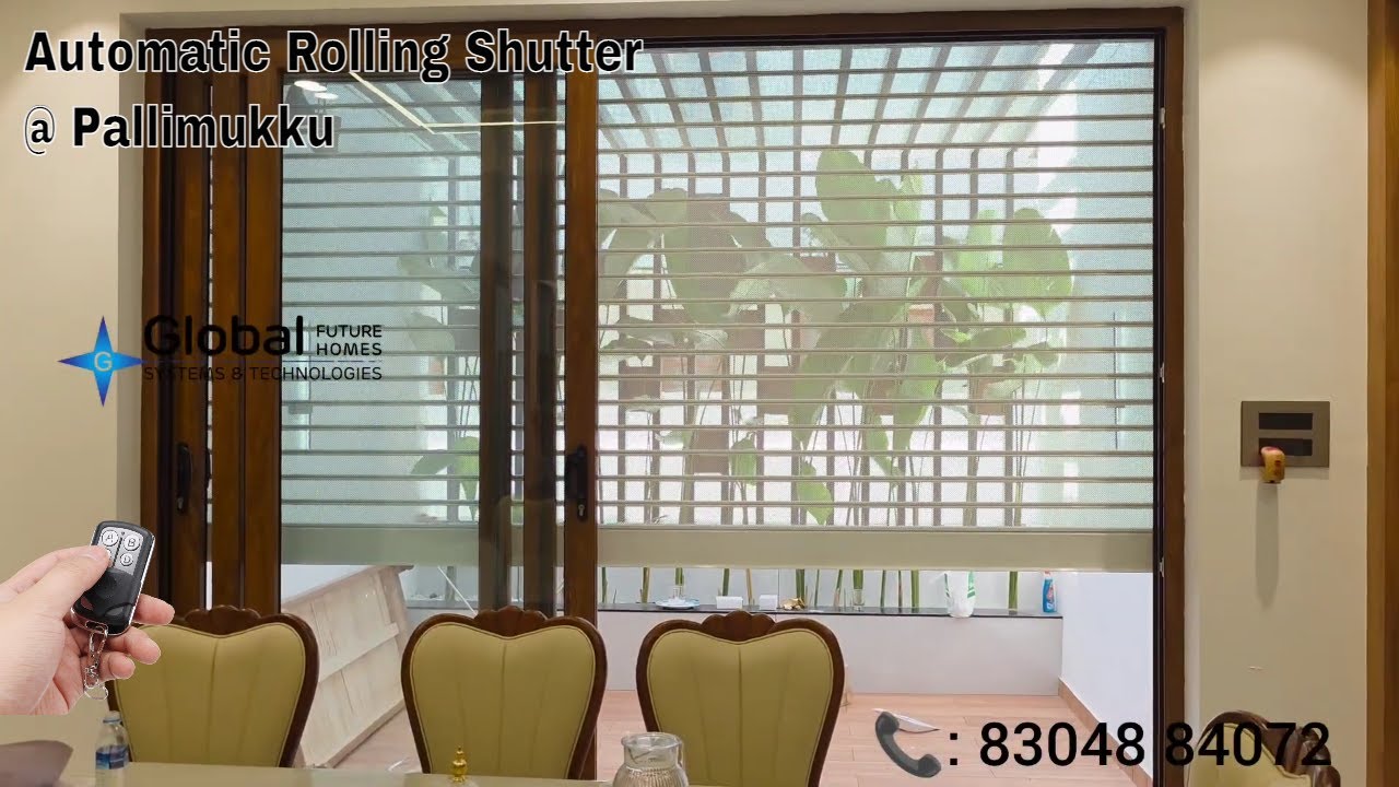 Automatic Premium Rolling Shutter installed at Pallimukku, Kollam | Shutter Automation 📞 8304884072