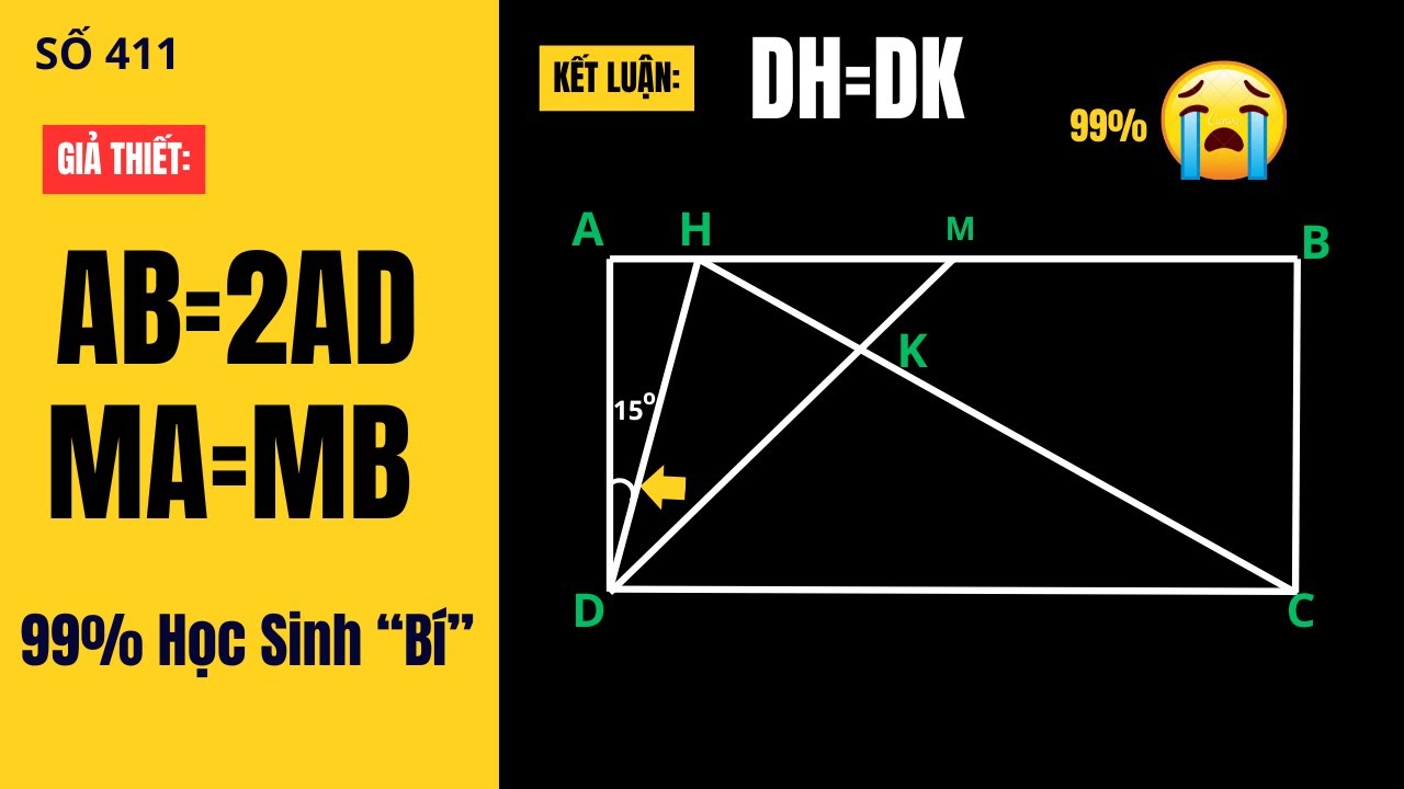 Toán 7 | Chứng minh DH=DK dễ hiểu | Học Toán Cùng Thầy Thắng