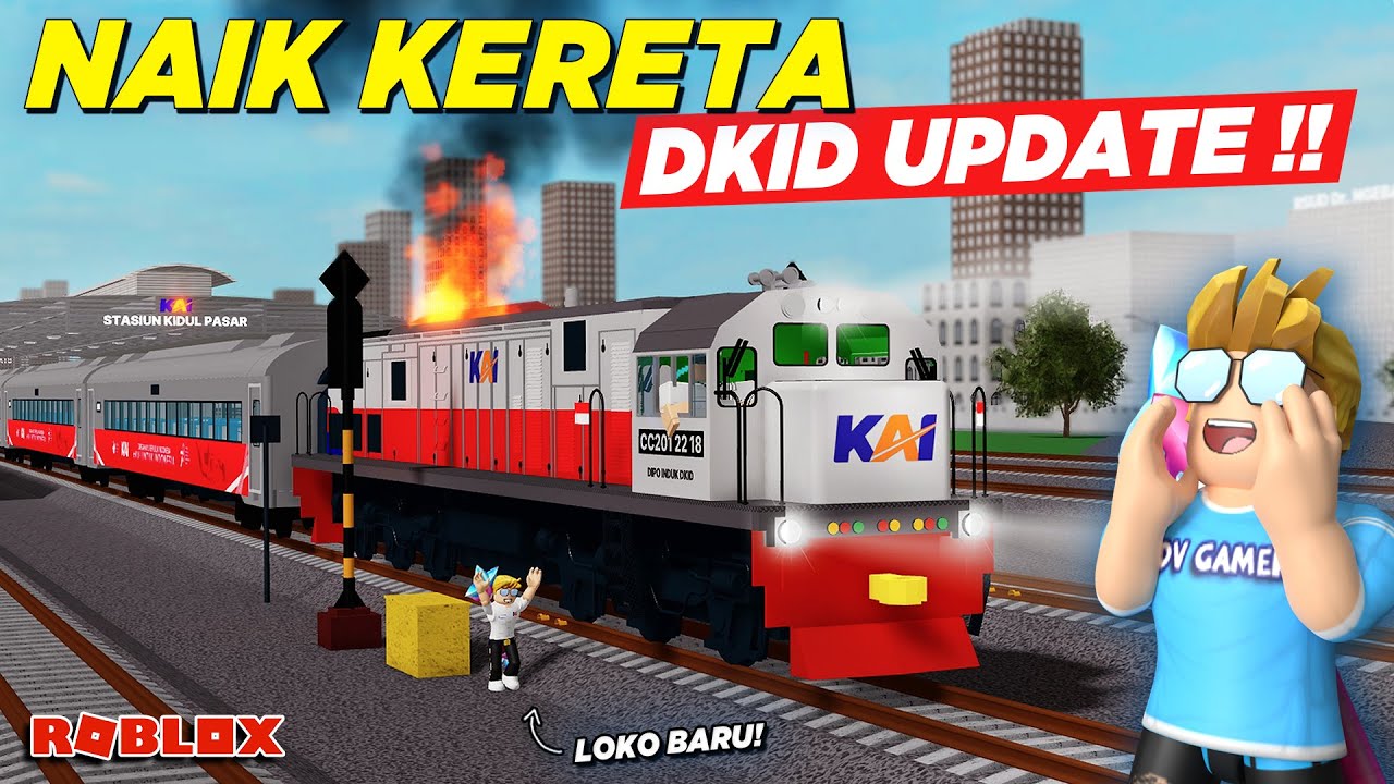 NYOBAIN KERETA API FULL INTERIOR DI MAP BARU DKID UPDATE !! REVIEW GAME KAI - Roblox Indonesia