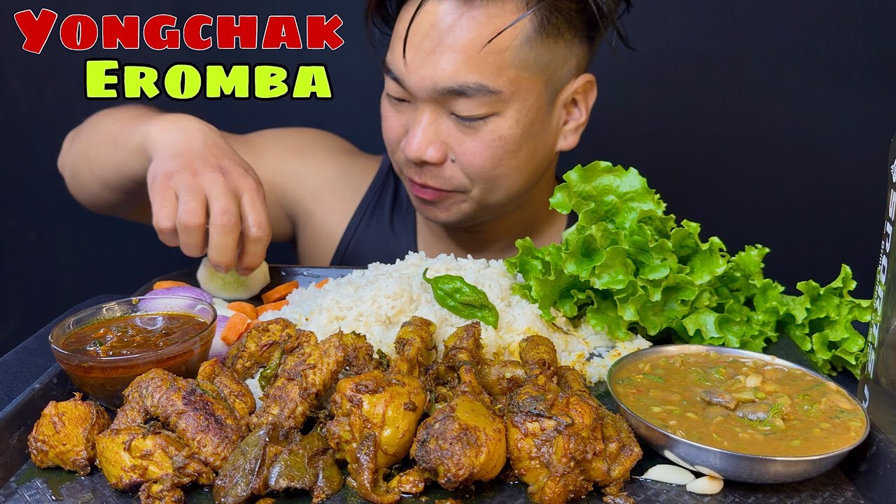 Yaosang Mukbang🤣// CHICKEN CURRY & YONGCHAK EROMBA || 