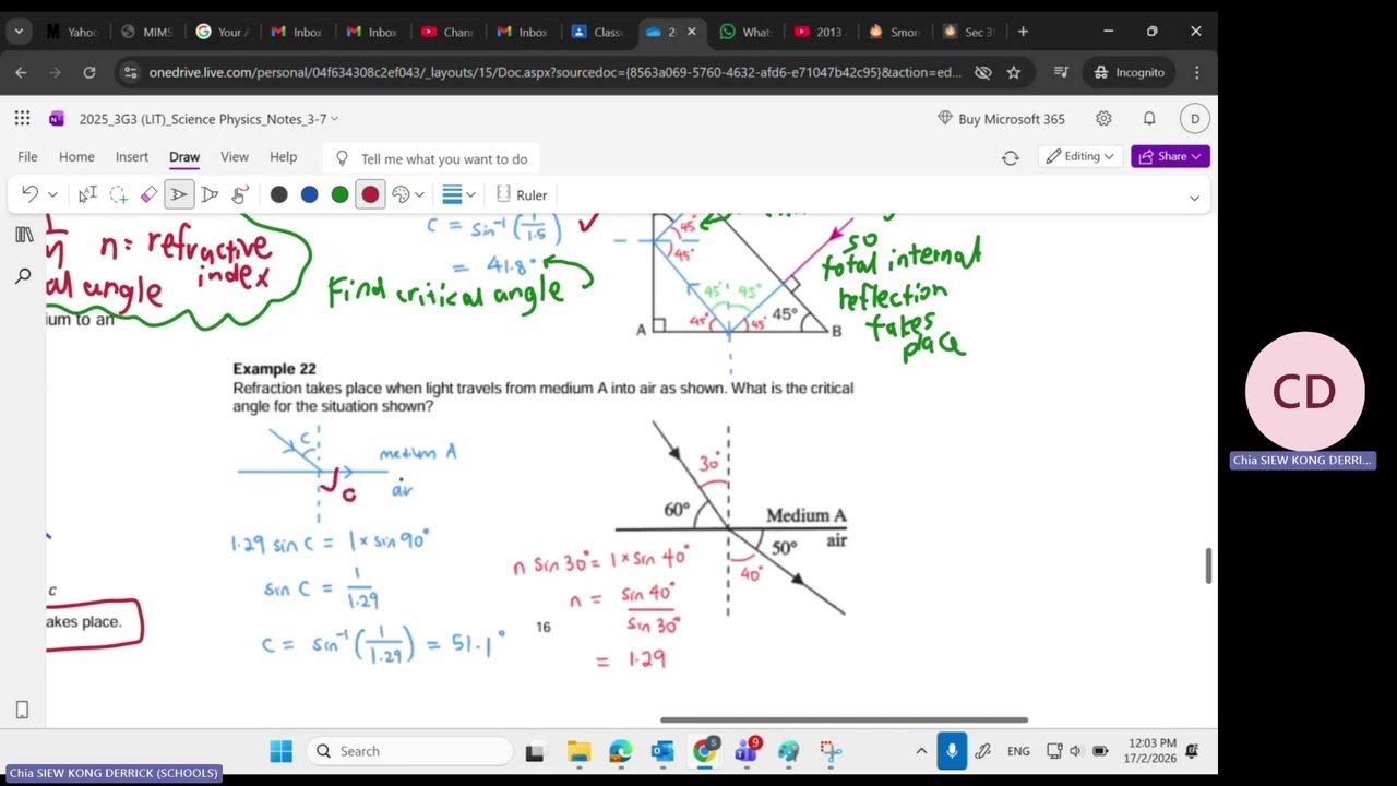 Total Internal Reflection and Critical Angle - 2