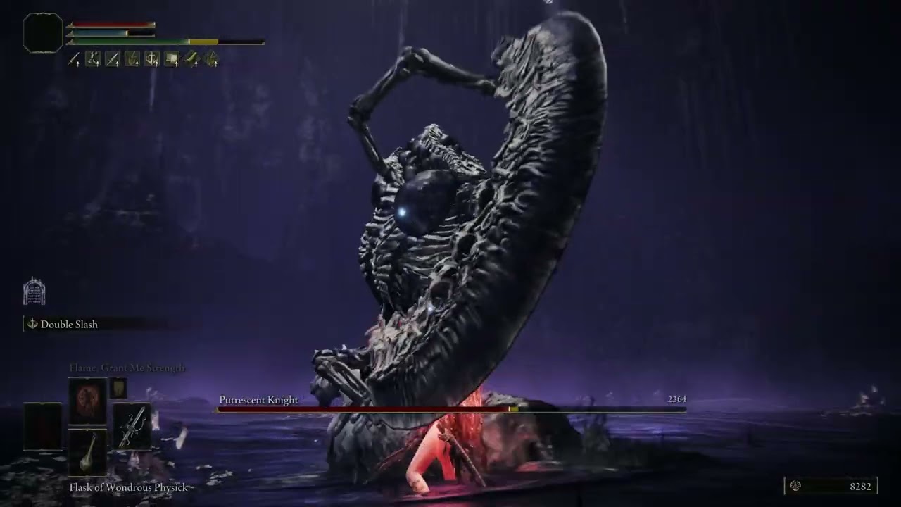 Elden RIng Putrescent knight No Hit Test vid(Serpentbone Blade)