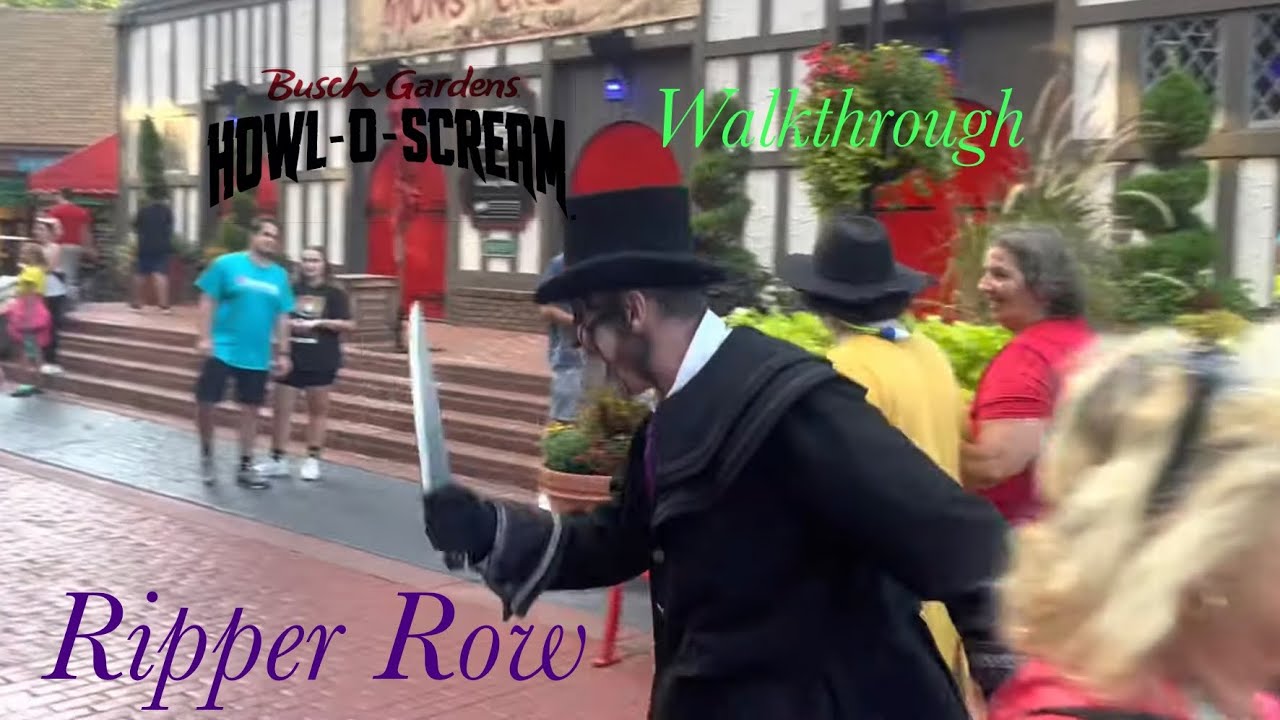 “Ripper Row” Scare Zone Walkthrough HD Busch Gardens Williamsburg Howl o Scream 2022🔪💜