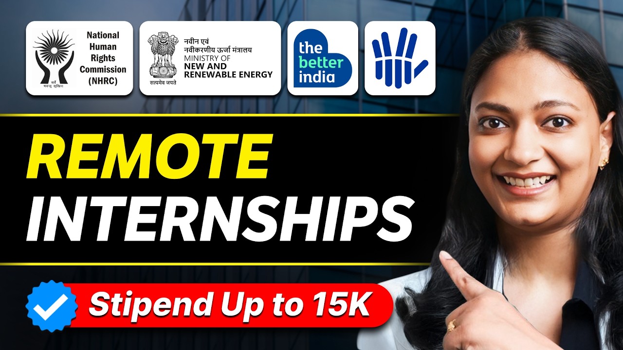 TOP 4 Work From Home/Remote Internships for College Students | Govt + Private