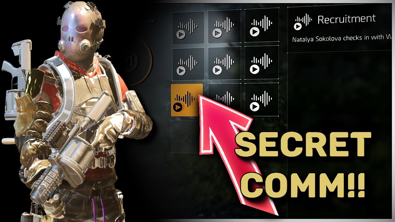 The Division 2: Paradise Lost Secret Collectible & All 10 Comm Recordings