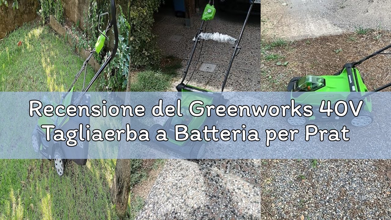 Recensione del Greenworks 40V Tagliaerba a Batteria per Prati Fino a 500m², Ampiezza di Taglio 41cm,