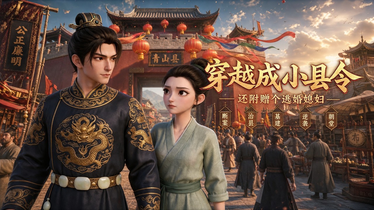 🌟【新番上线|ENG SUB】《穿越成小县令，还附赠个逃婚媳妇》逃婚媳妇倒追求圆房，小县令逆袭朝堂新贵！ 一口气看完 #漫剧 #热血 #玄幻 #战斗 #苍穹动漫