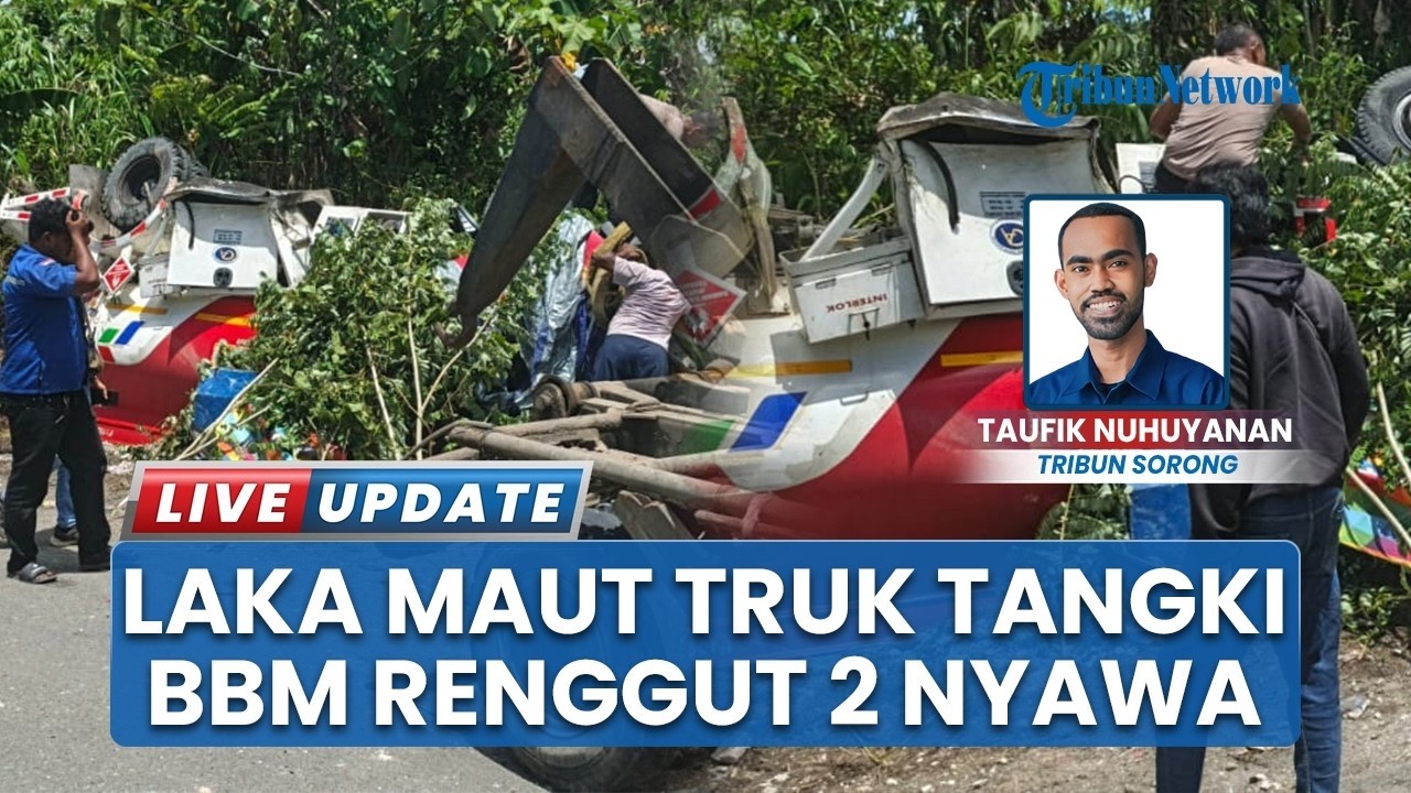 Truk Tangki BBM Terguling di Mariat Gunung Sorong, 2 Orang Meninggal Dunia