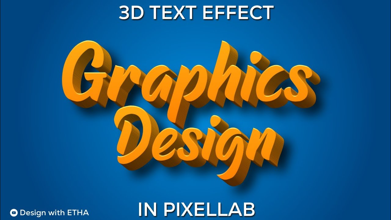 3D Text effect in PixelLab || PixelLab tutorials |