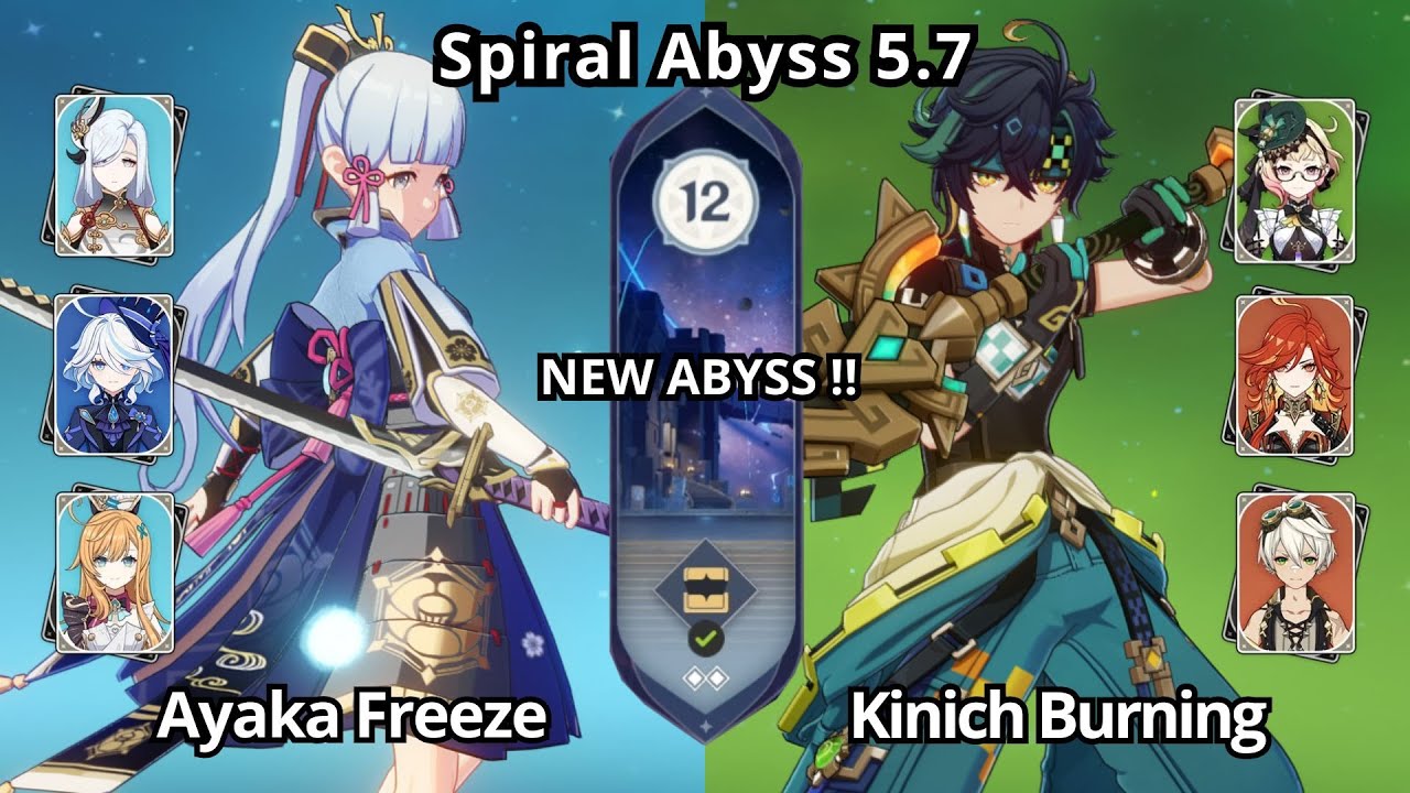 NEW !! C0 Ayaka Freeze & C0 Kinich Burning - Spiral Abyss Floor 12 Genshin Impact 5.7