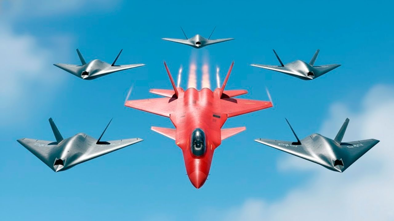 China's J-20S Air Hive One Pilot Controls an ARMY of Drones