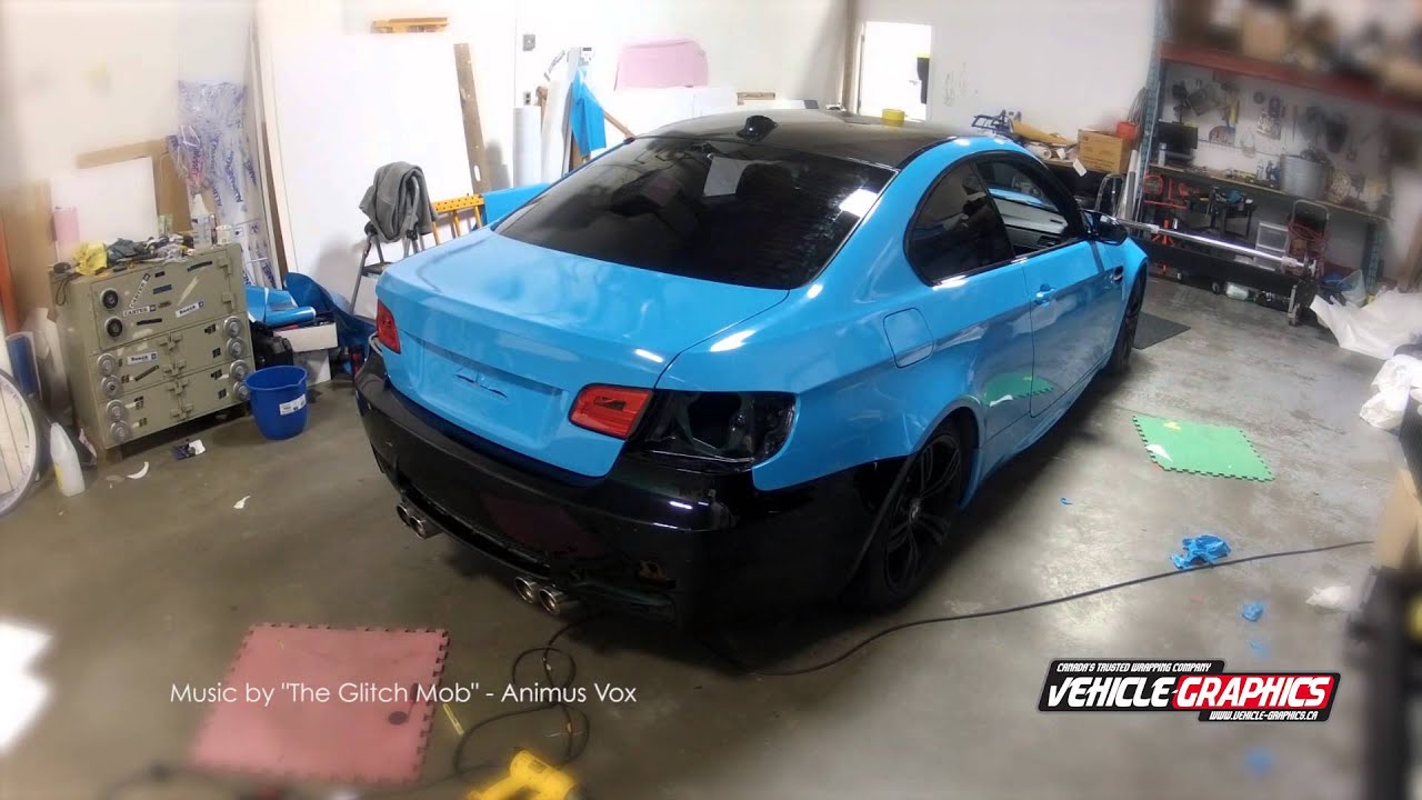 BMW M3 gloss blue-wrap