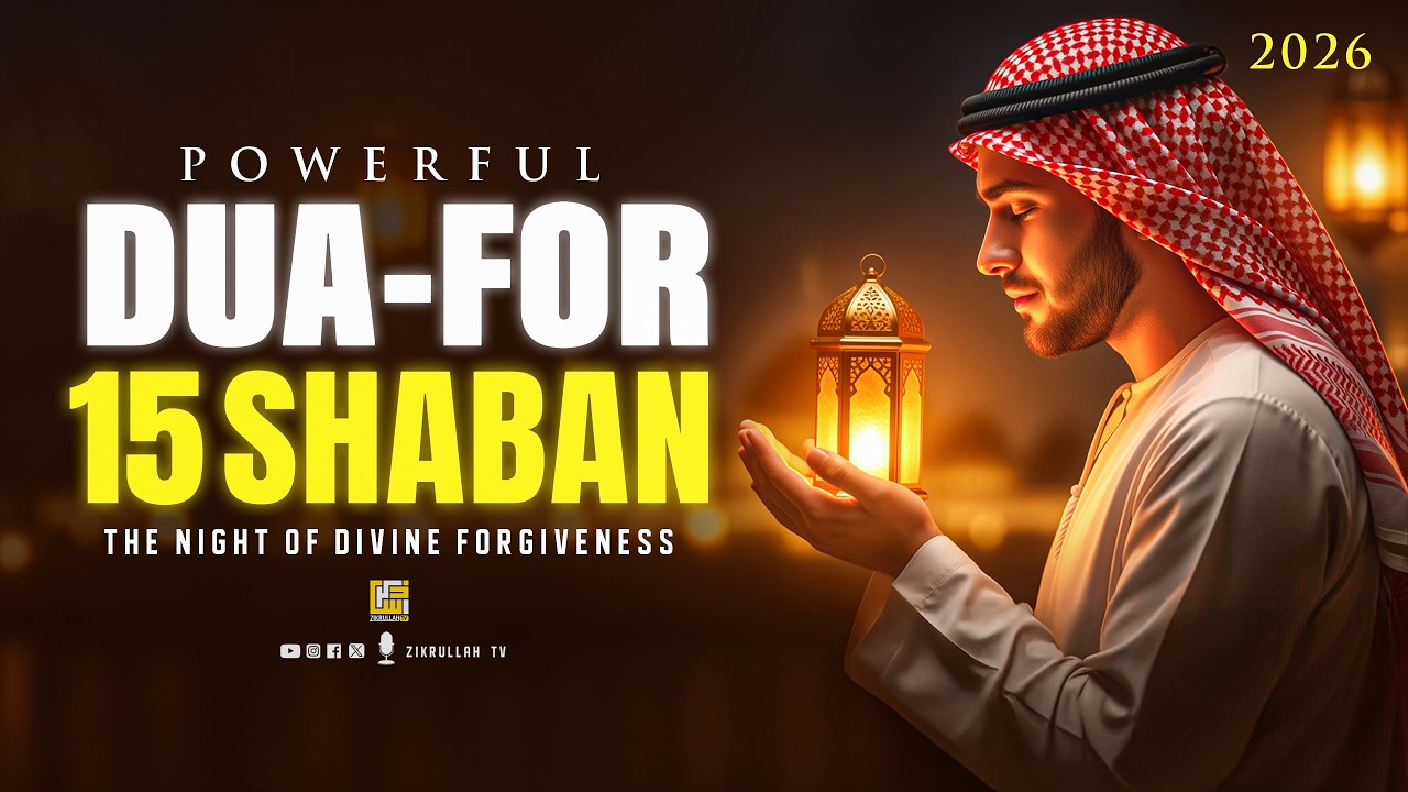 Shab e Barat Most Beautiful Dua | 15 Shaban 2026 Ultimate Night Forgiveness Dua | Zikrullah TV