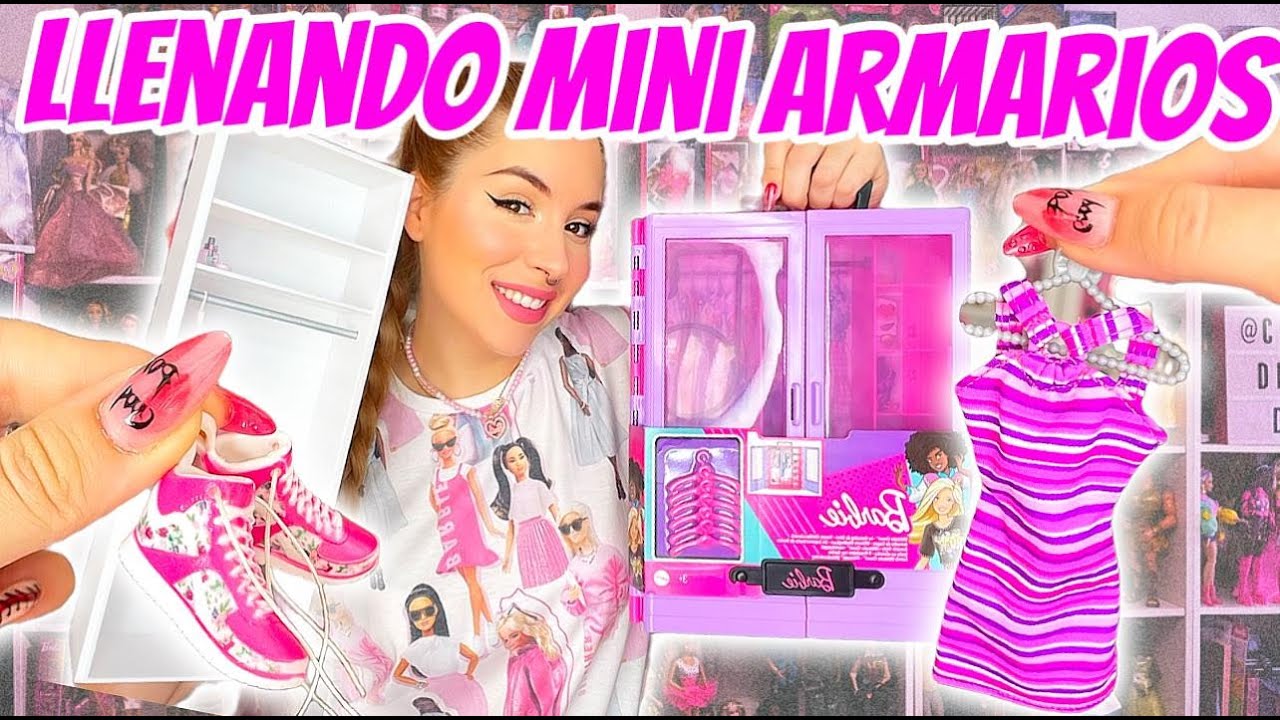 ARMARIOS PARA MIS BARBIES! *los lleno de ropa y complementos en miniatura*