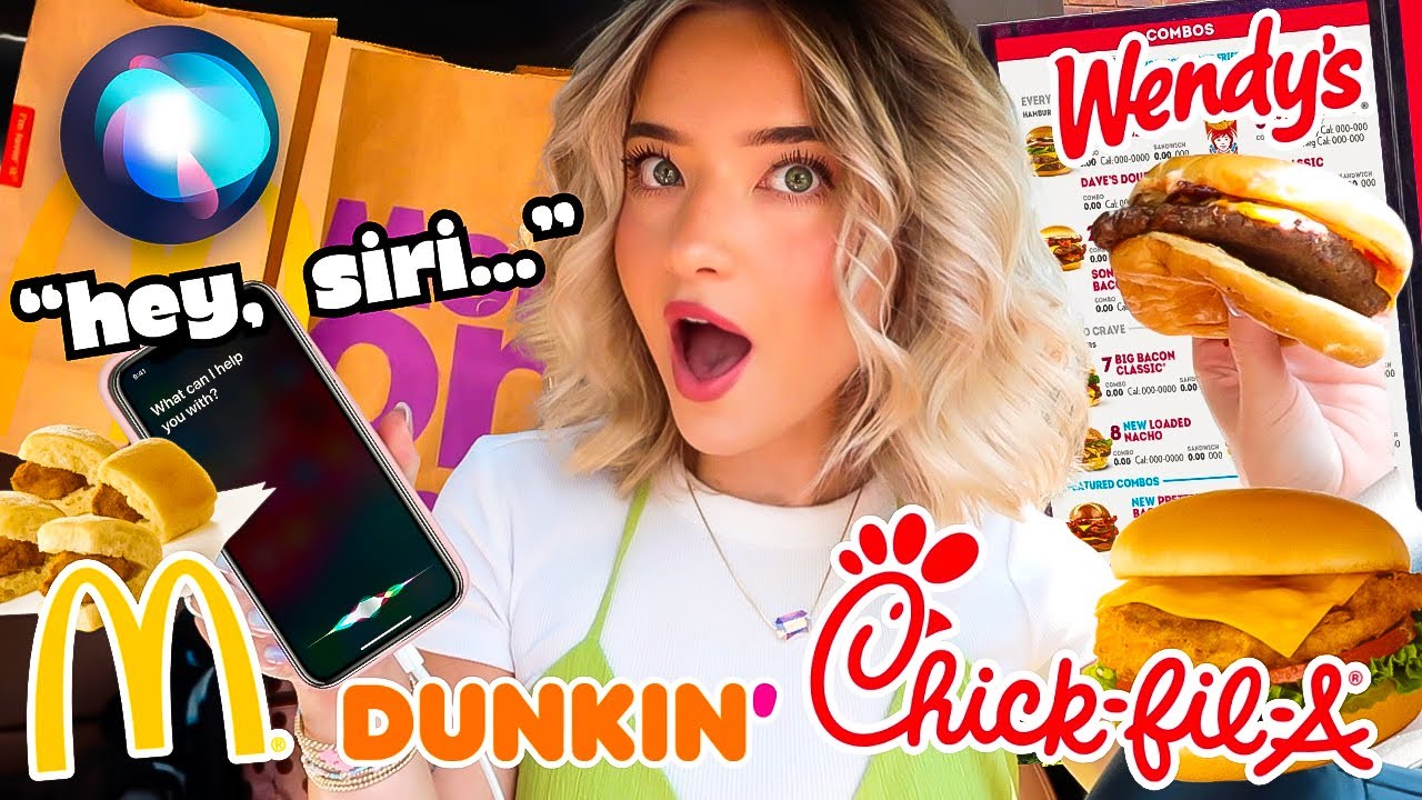 Letting SIRI Decide WHAT I EAT For 24 HOURS!