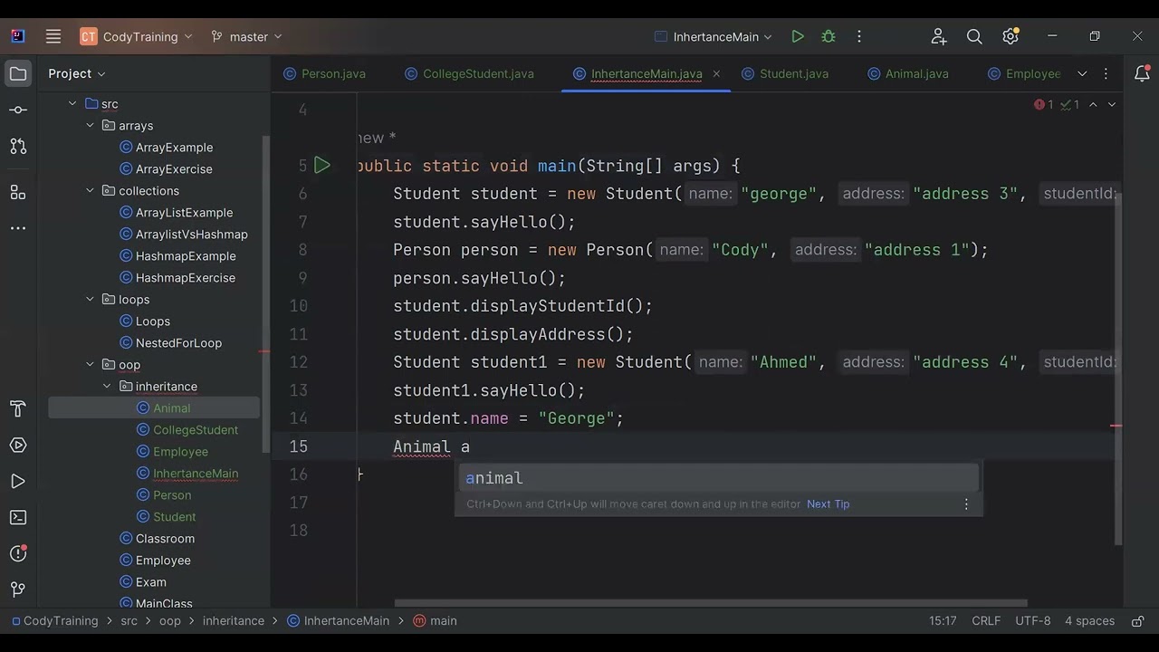 Session 28 -  Super keyword and type casting in Java