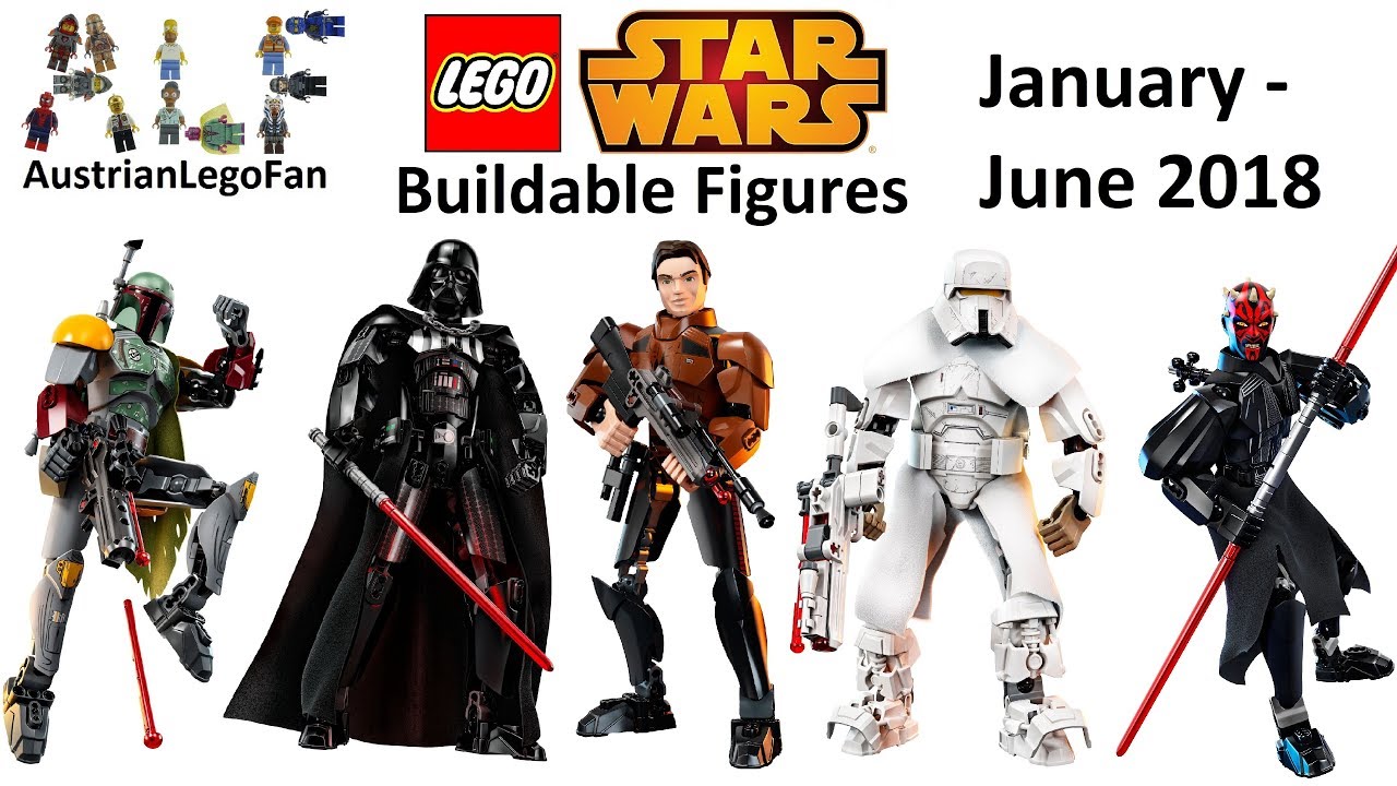 Lego Star Wars Buildable Figures First Half 2018 - Compilation of all Sets - Lego Speed Build Review