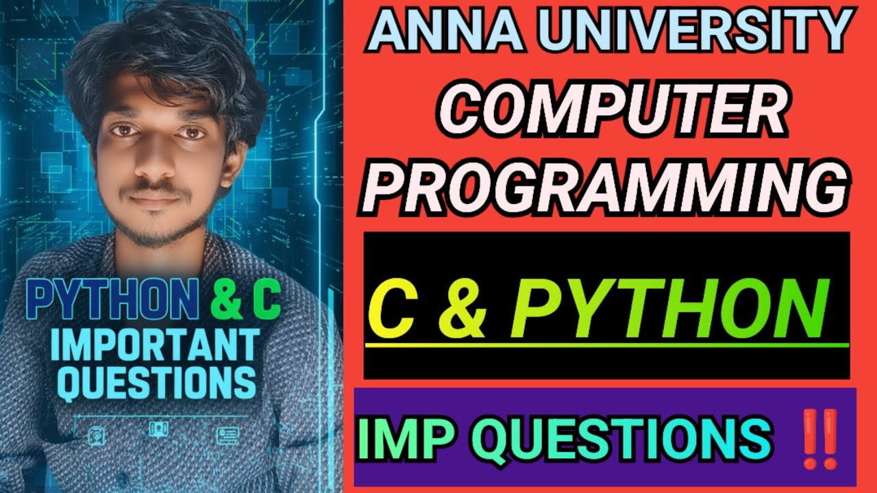 Computer Programming C & Python Questions‼️| Engineering C & Python Programming 📌| CS25C01| CS25C02 