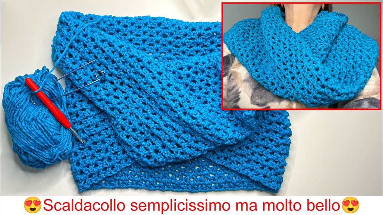 Scaldacollo semplicissimo ma molto bello all'uncinetto