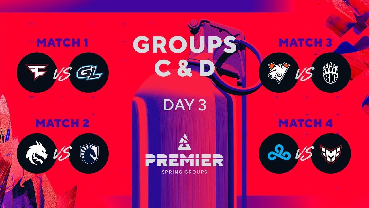 Spring Groups 2024, Day 3: FaZe vs GamerLegion, Spirit vs Liquid, Virtus.pro vs BIG, C9 vs Heroic