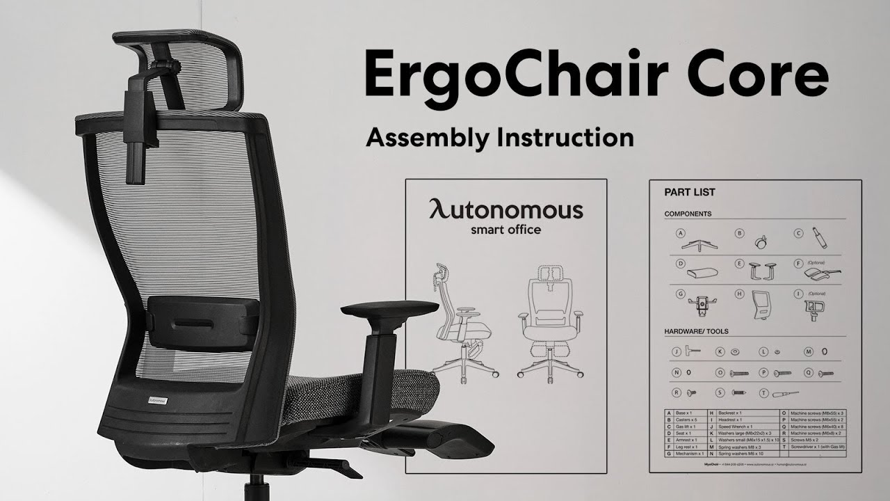 ErgoChair Core Assembly Guide | Autonomous