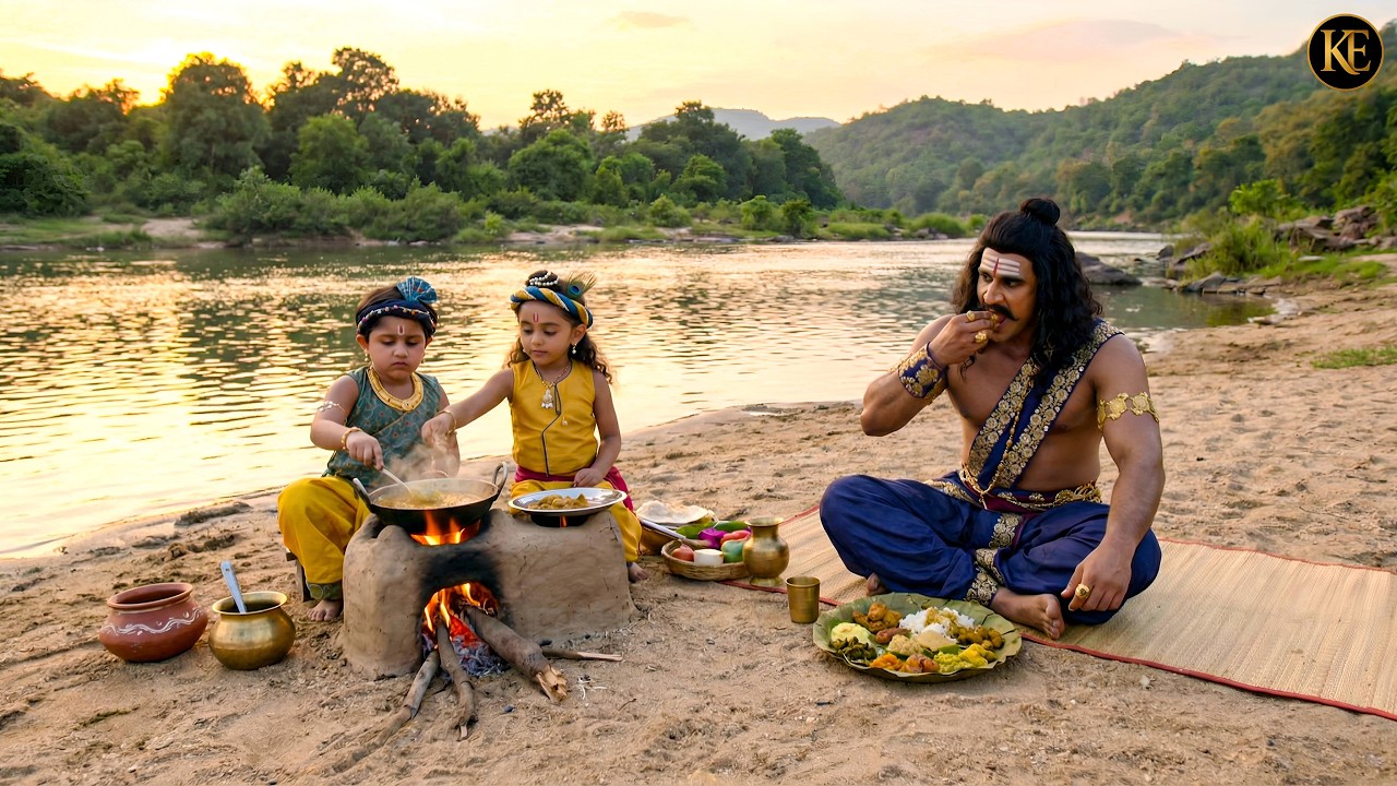 कृष्ण-बलराम बना रहे खाना, कंस मामा खा रहे मजे से! || YMKN || यशोमती मैय्या के नंदलाला