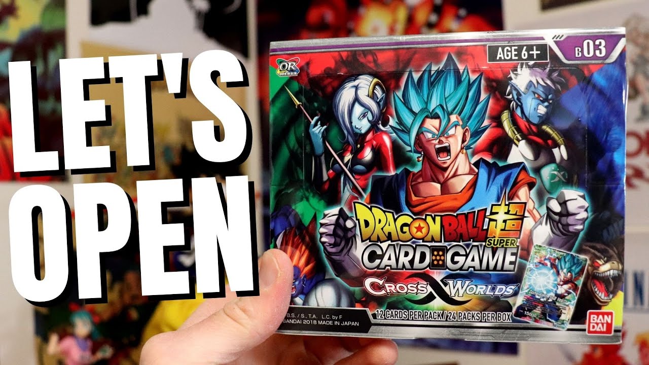 DRAGON BALL SUPER CARD GAME CROSS WORLDS BOOSTER BOX OPENING!
