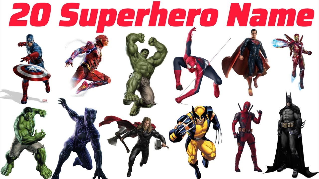 सुपरहीरो के नाम Superhero names for kids English Hindi Pre kids Learning | Fun Learning | SuperHero