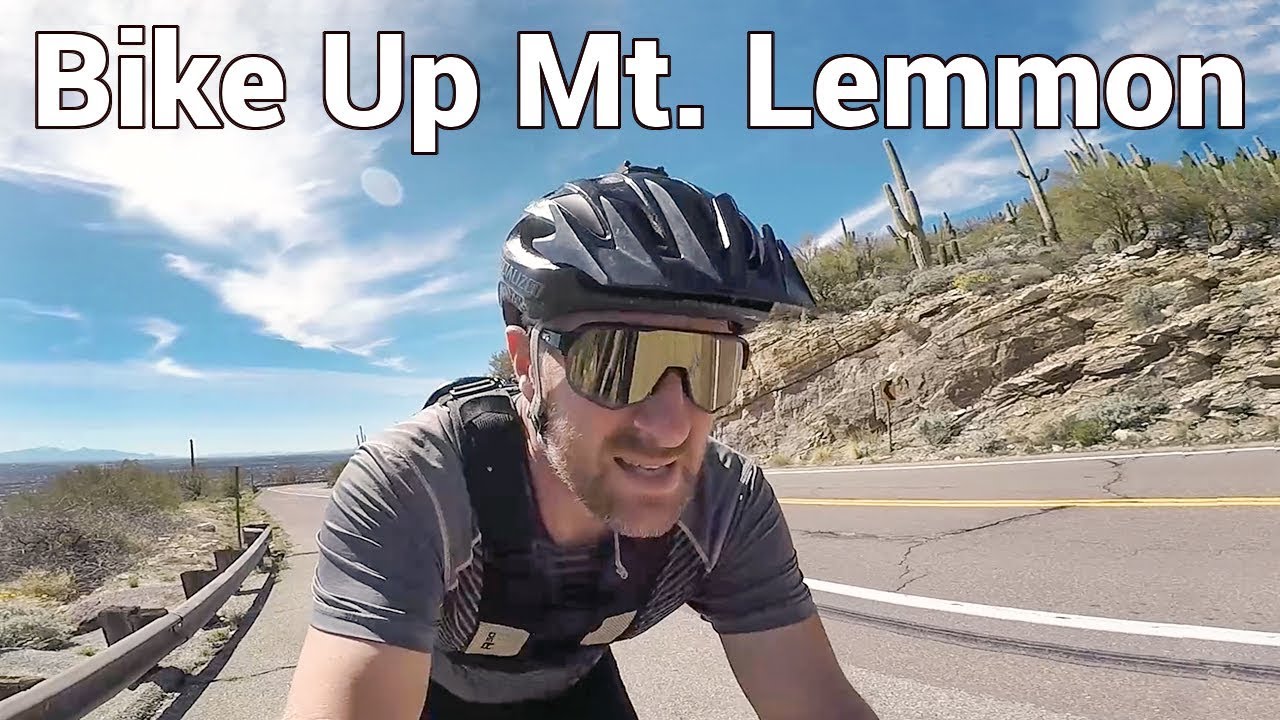 Biking up Mount Lemmon in Tucson, Arizona