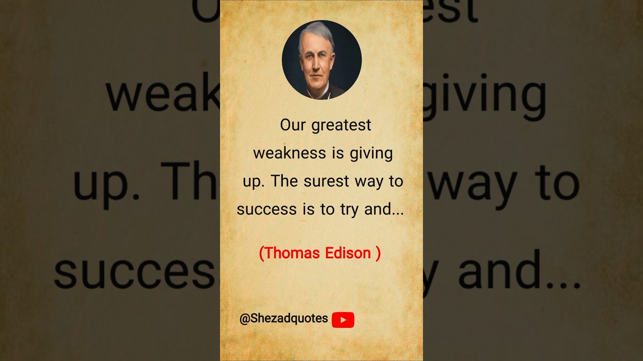 Thomas Edison motivational quotes in English#thomasedison #thomasedisonquotes #motivation