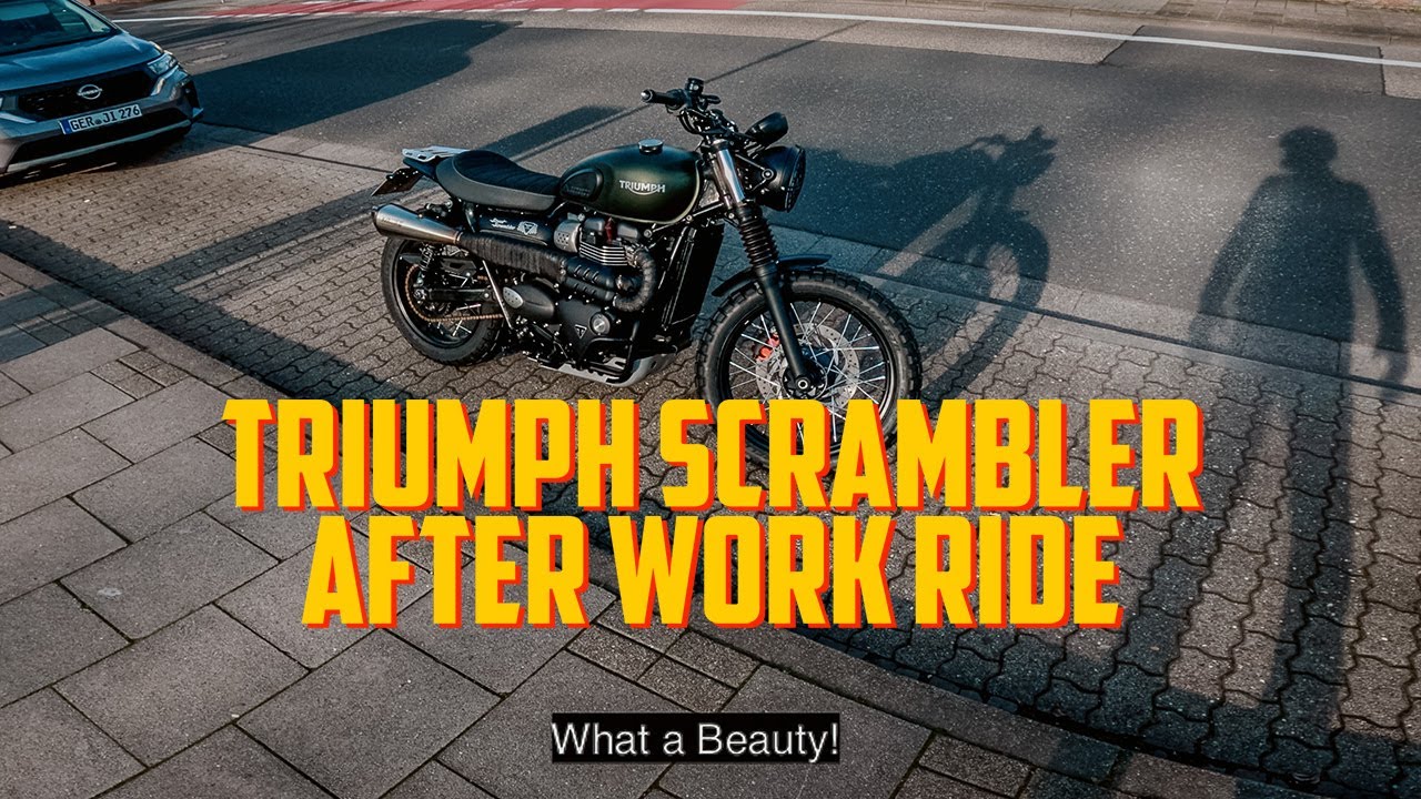 Afterwork Ride - Custom Triumph Scrambler 900 | Pure Engine Sound | Motorcycle ASMR POV [4k]
